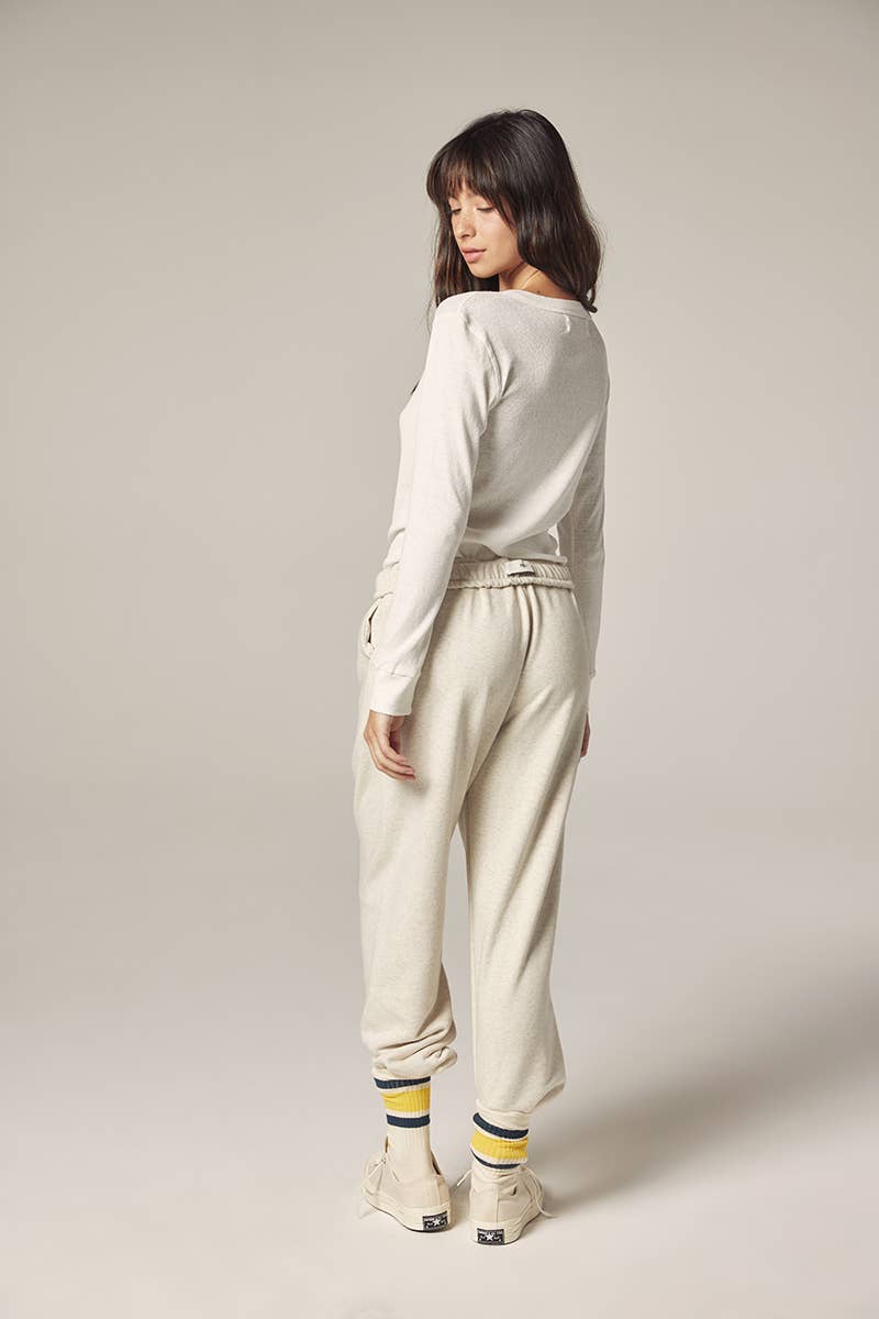 Long sleeve cotton henry top