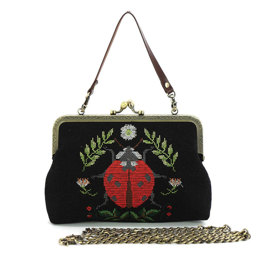 Lady Bug Vintage Kisslock Bag