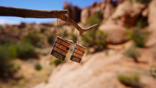 Mystery: Handbound Tiny Book Earrings