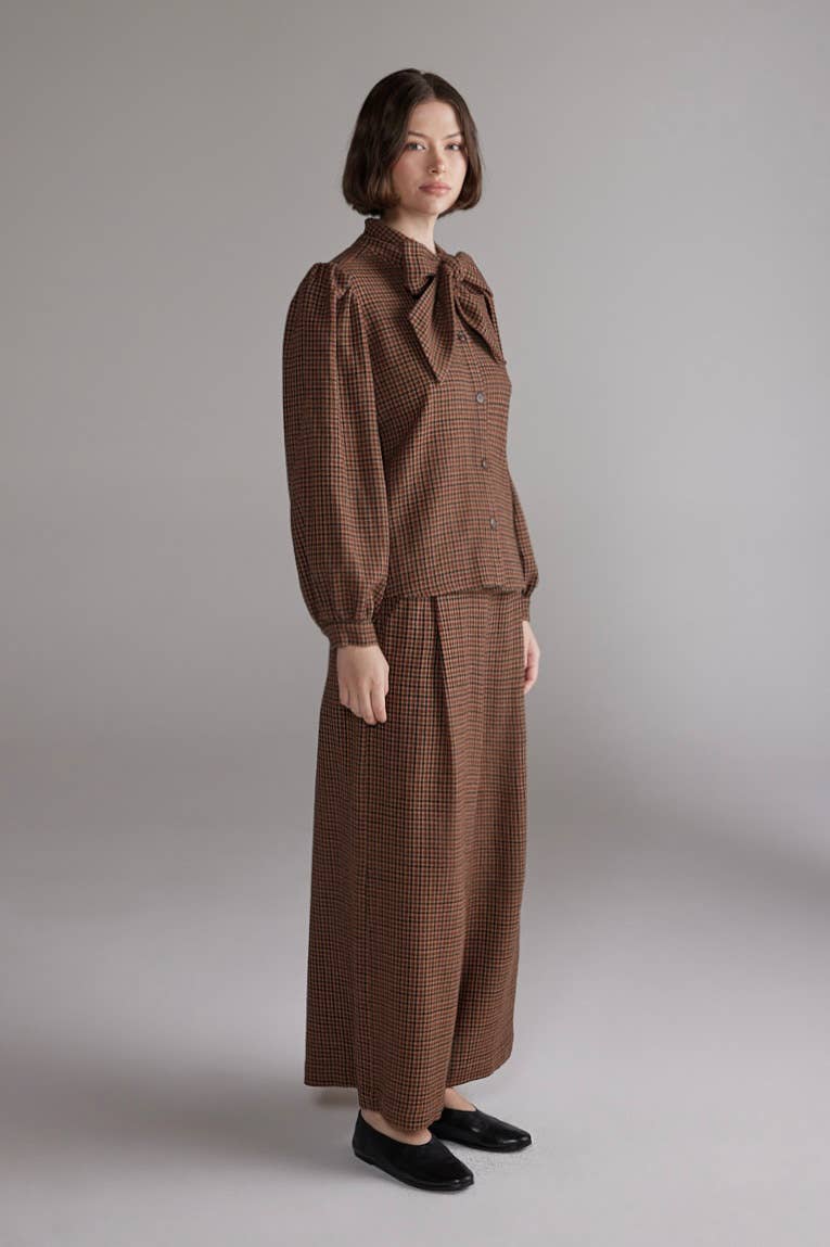 Wool Plaid Pants