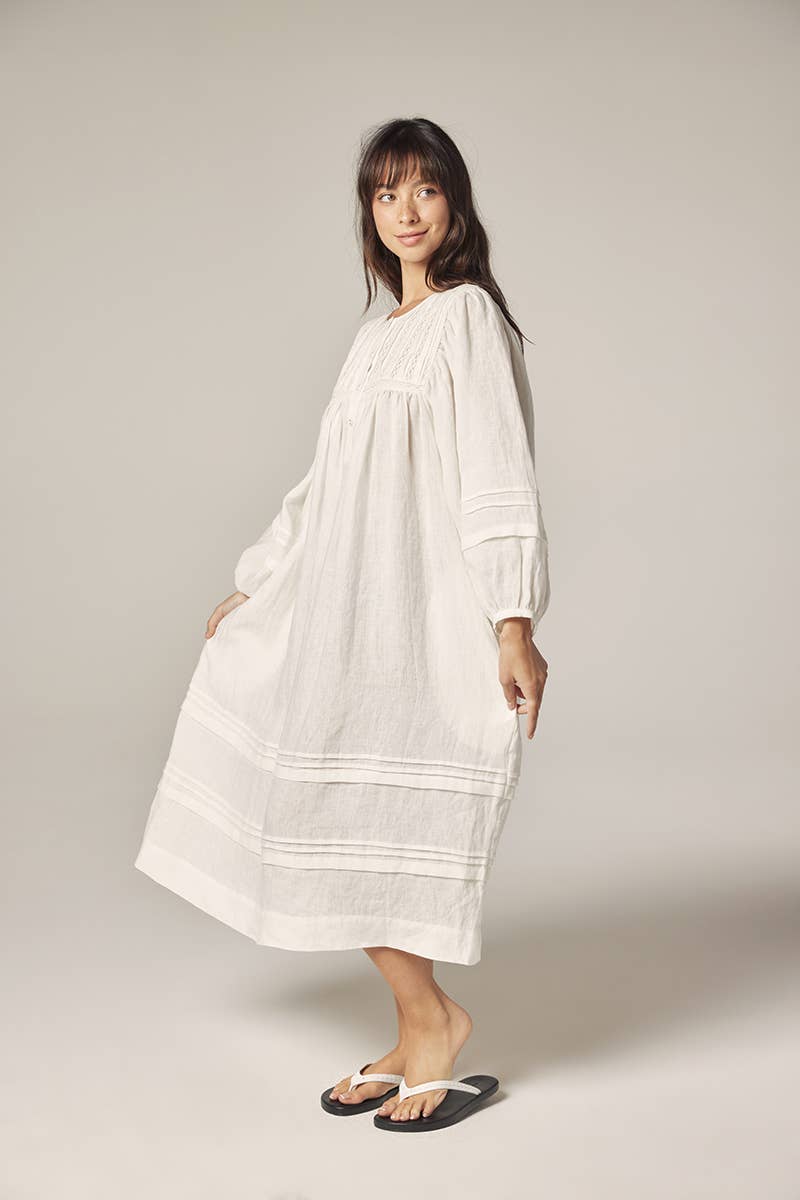 Laced linen dress