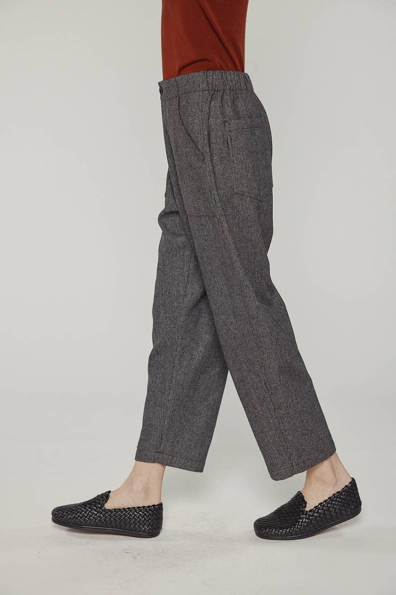 Wool blend herringbone pants
