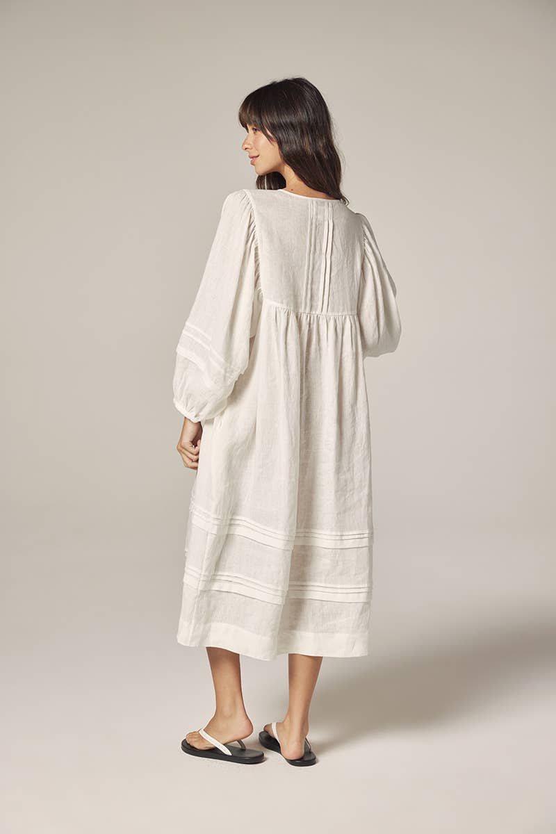 Laced linen dress