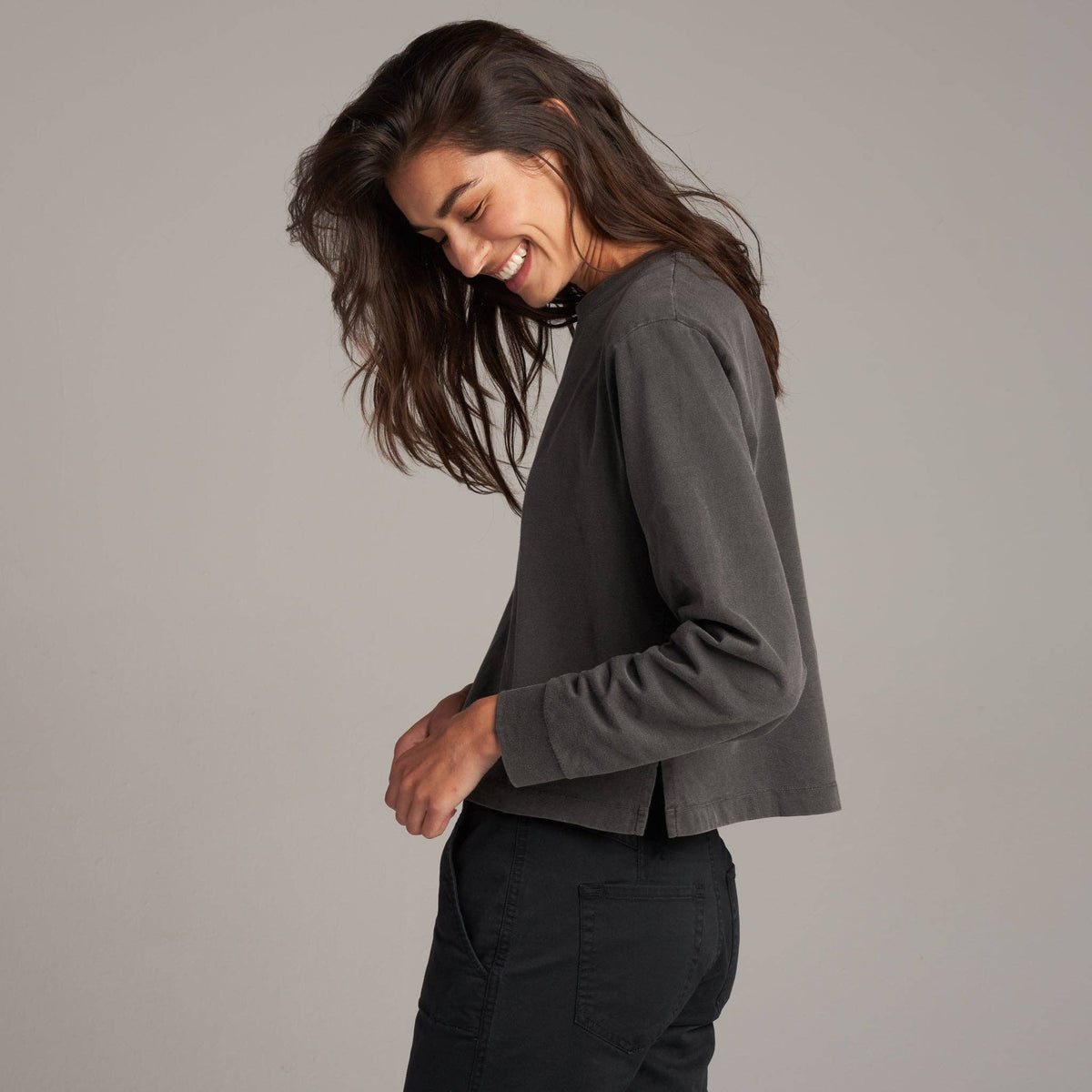 Reagan Long Sleeve Boyfriend Tee