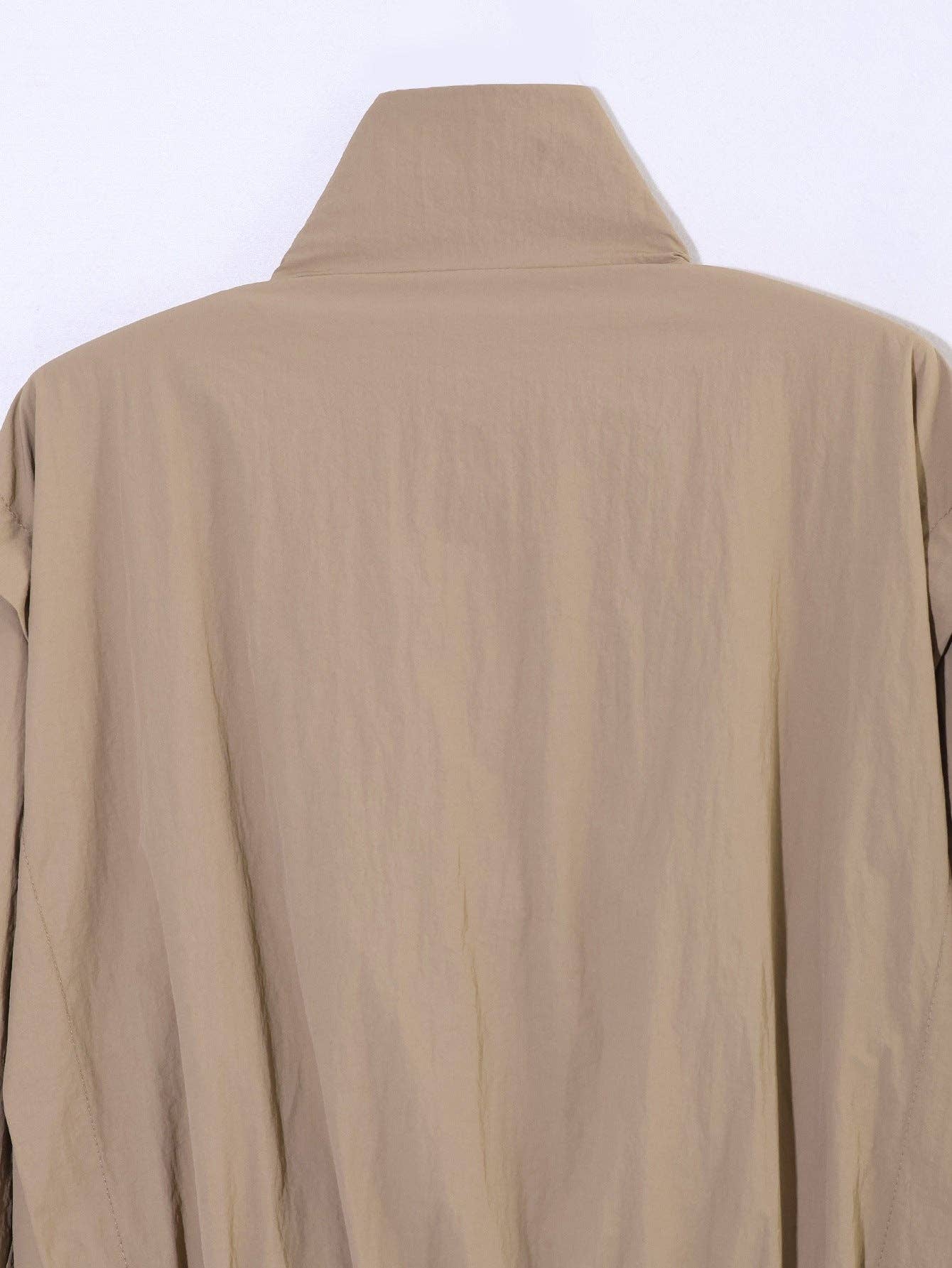 Zip Detail Long Sleeve Windbreaker Jacket Women N6D123