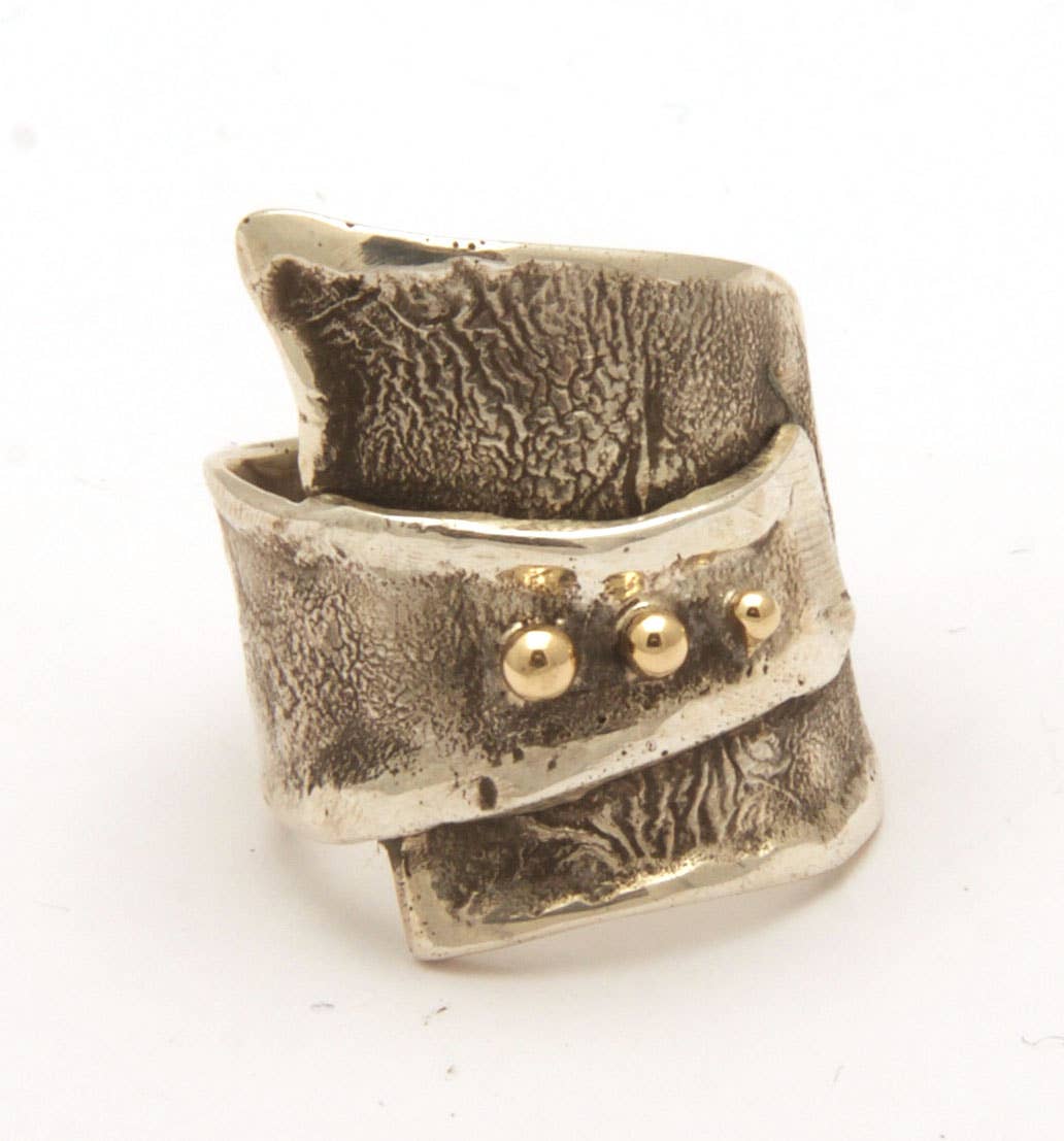 Retic Band/Stacked Rings - With 14k Gold Filled Accents