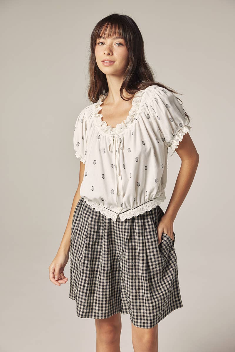 Gingham Easy Shorts
