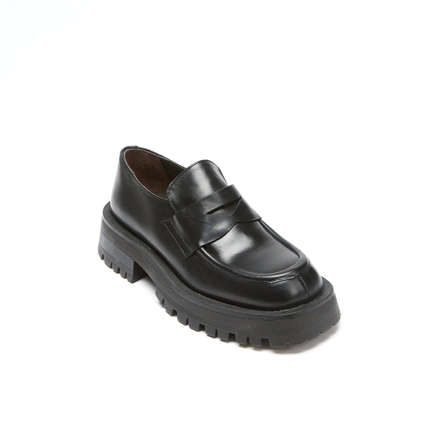 Black loafer for women. Made in Italy