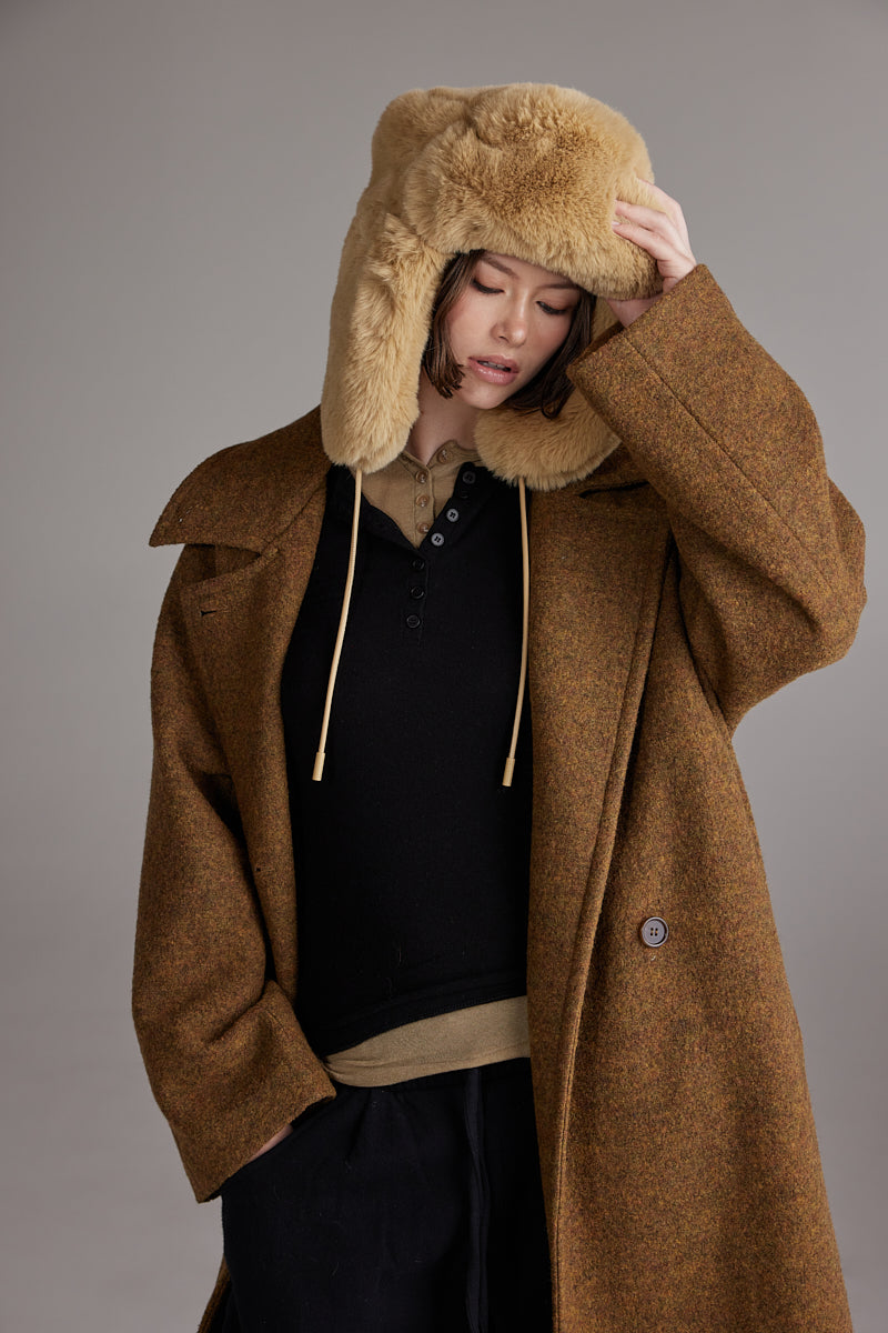 Wool Double-Breasted Coat