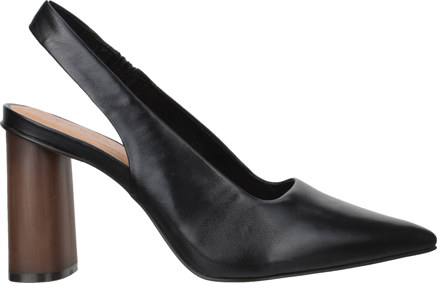 Genesis Leather Slingback Wooden Heel