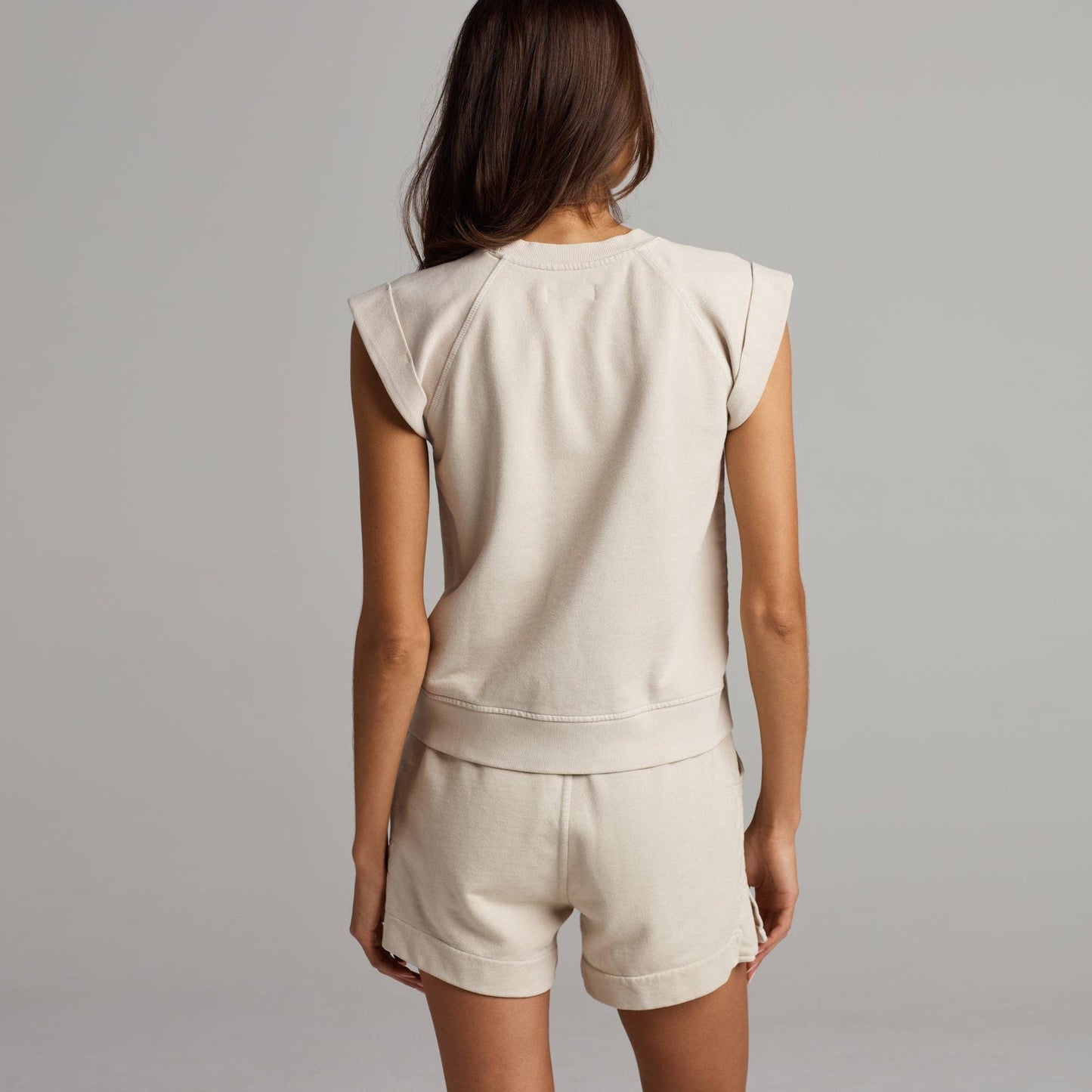 Estelle Cap-Sleeve Raglan Terry Sweatshirt