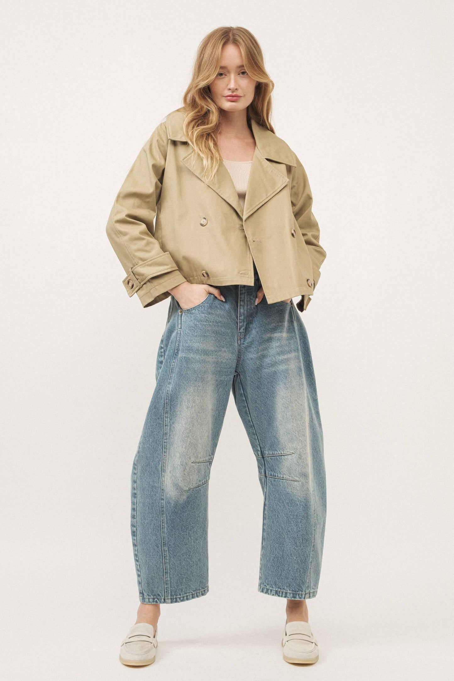 Cropped Trench Jacket