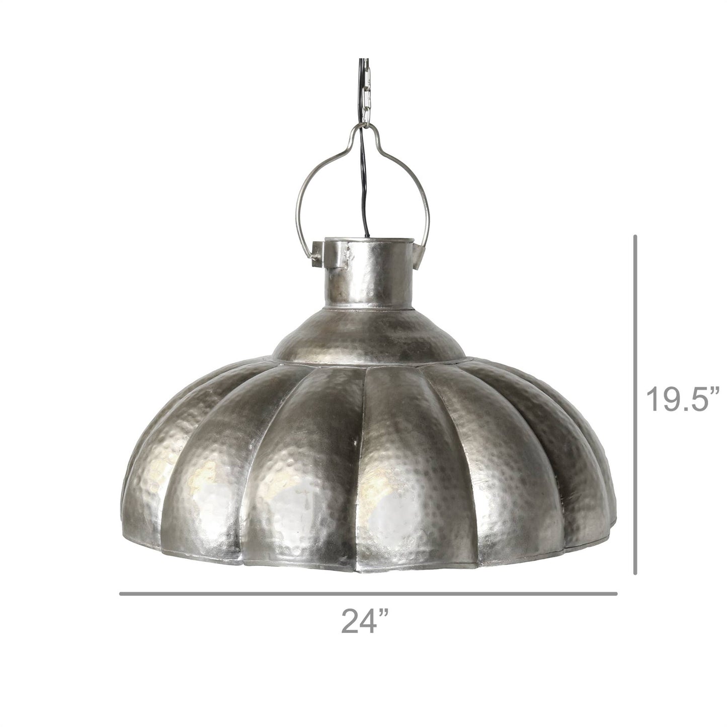 Farrah Scalloped Pendant Lamp - Antique Nickel