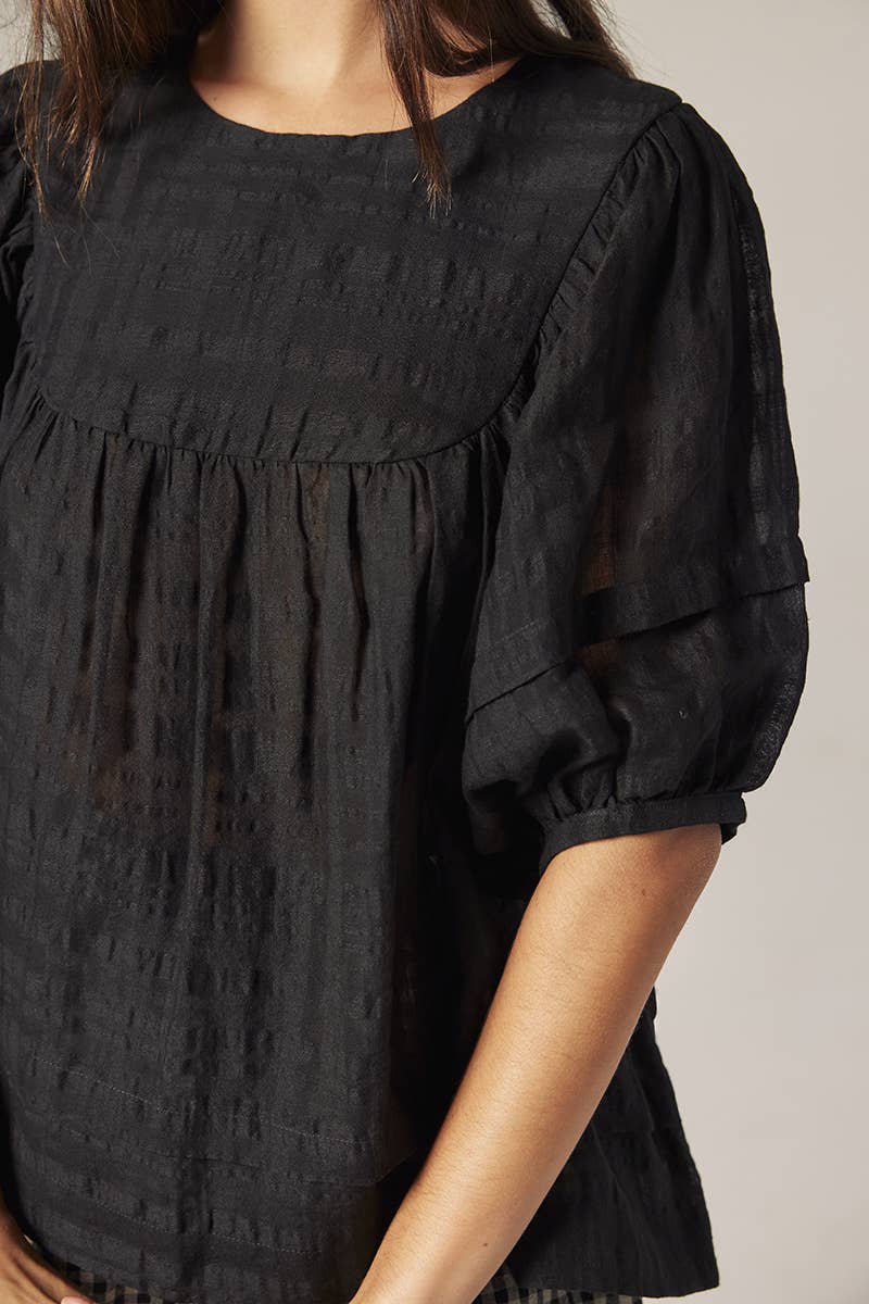 Romantic Puff sleeve yoke top