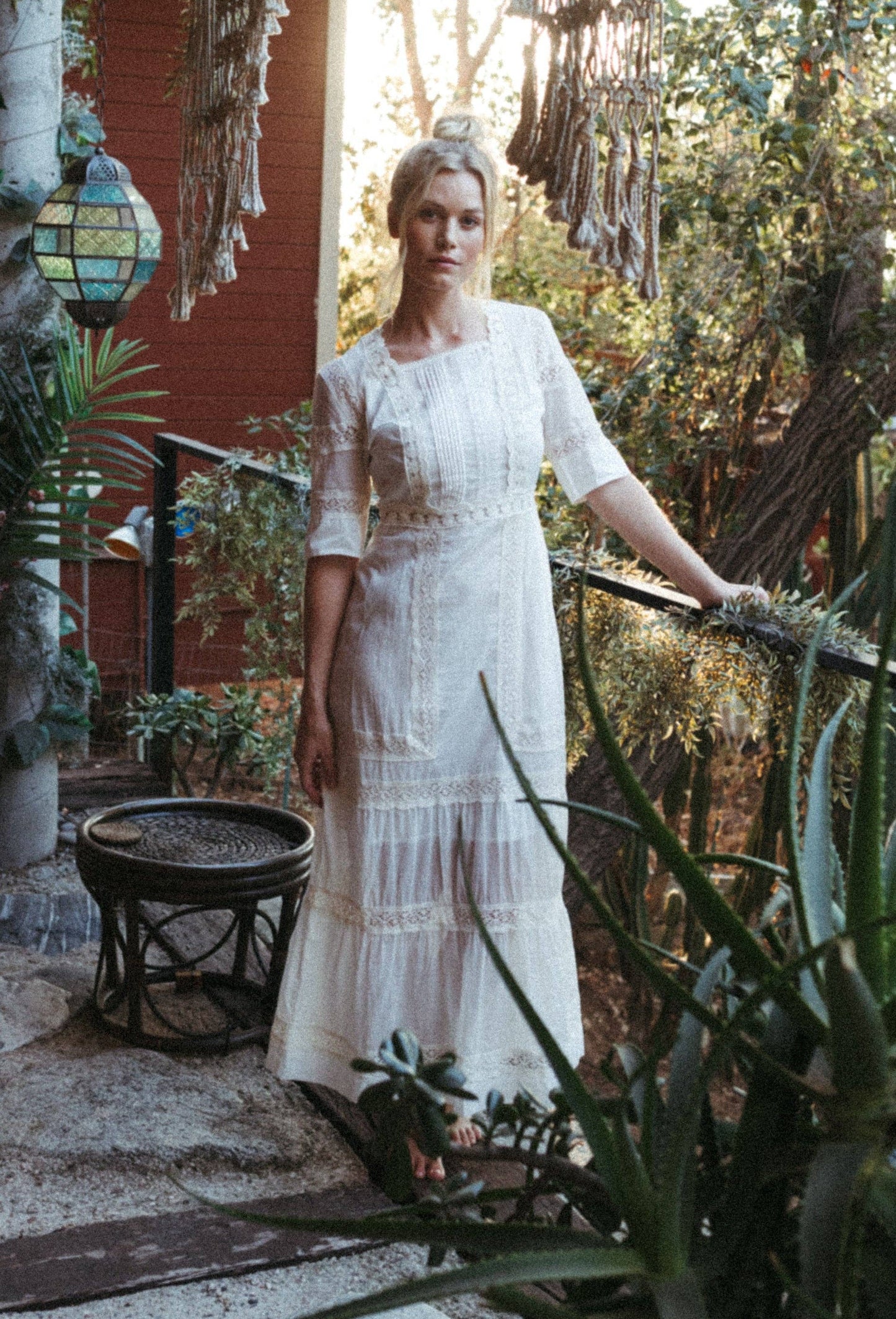 The Dorothea Edwardian Dress - Antique White