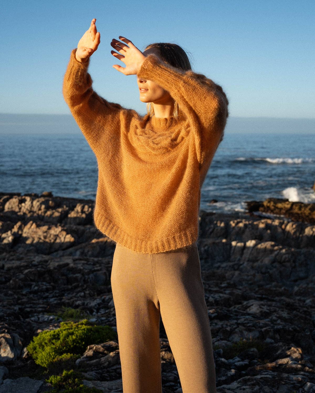 Jūra: Nutmeg Silk & Mohair Sweater