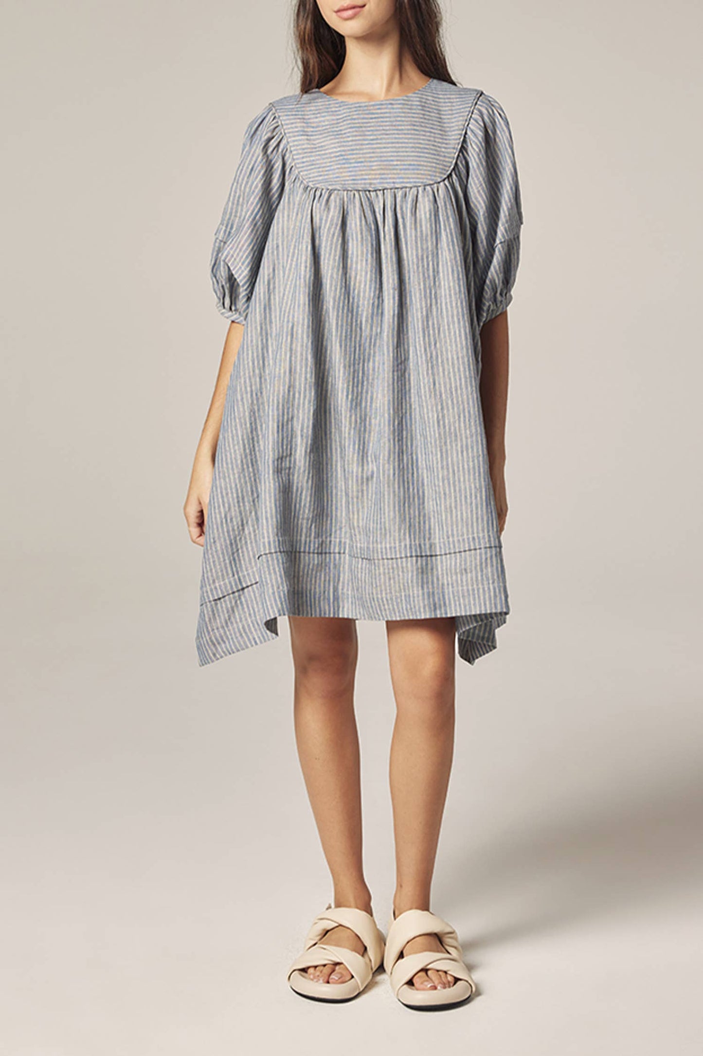 Yoke stripe dress