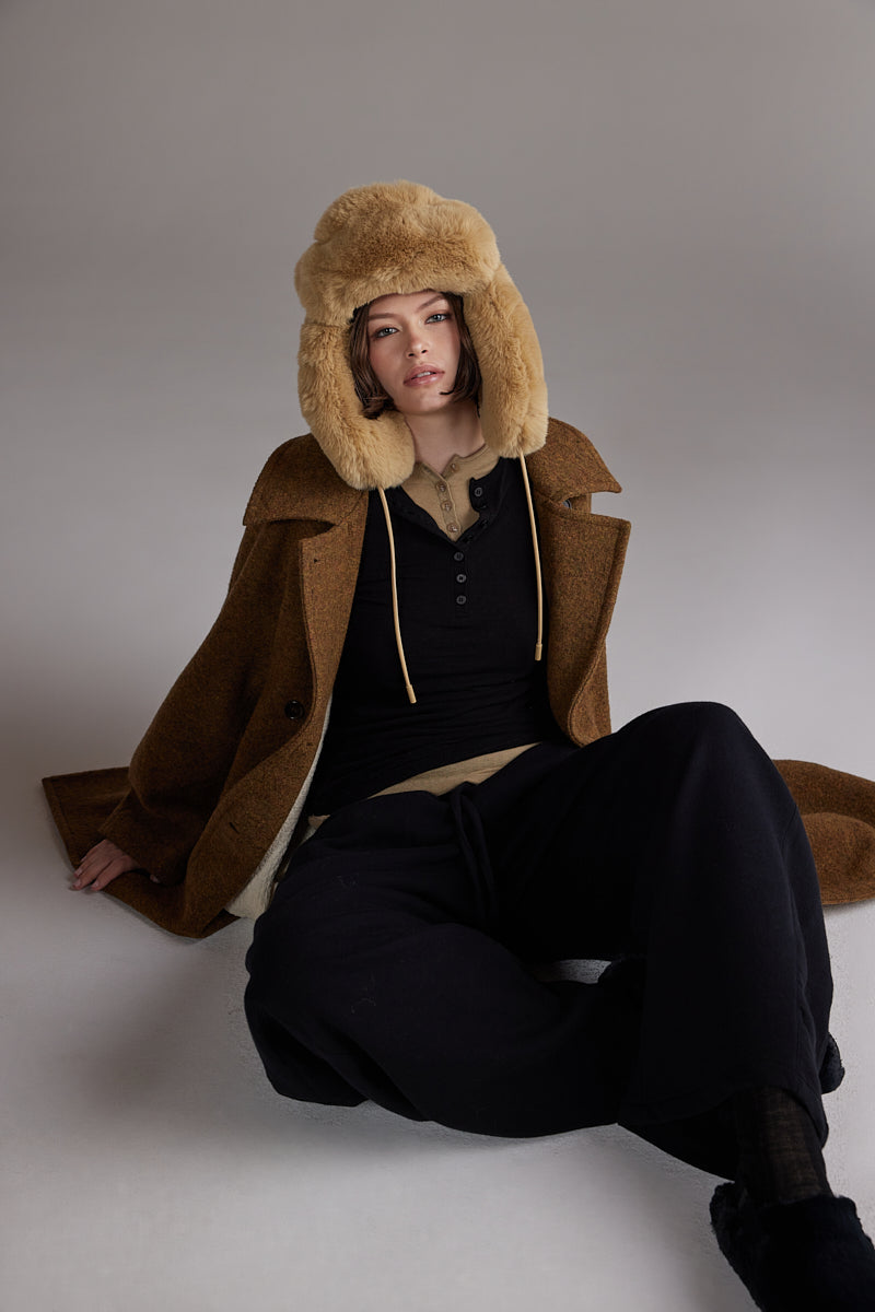 Wool Double-Breasted Coat