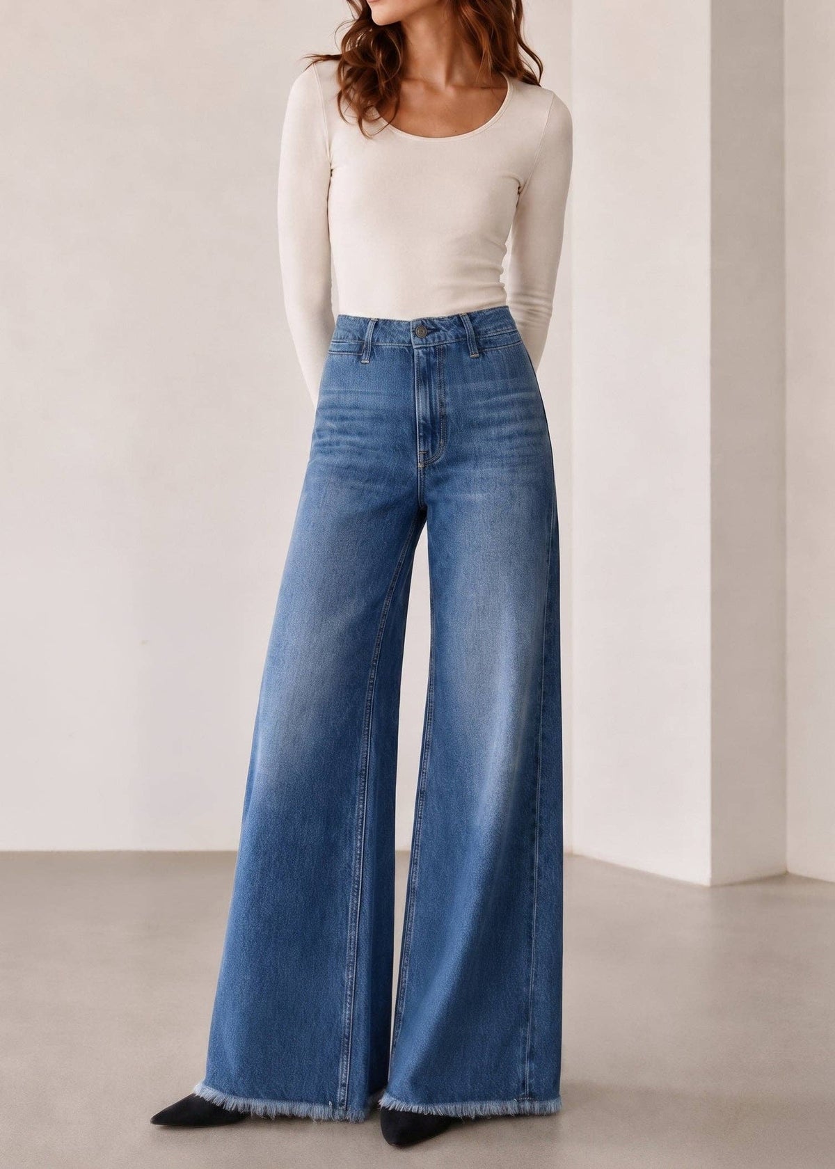 Sophia Super High Rise Wide Leg Jean - Vista