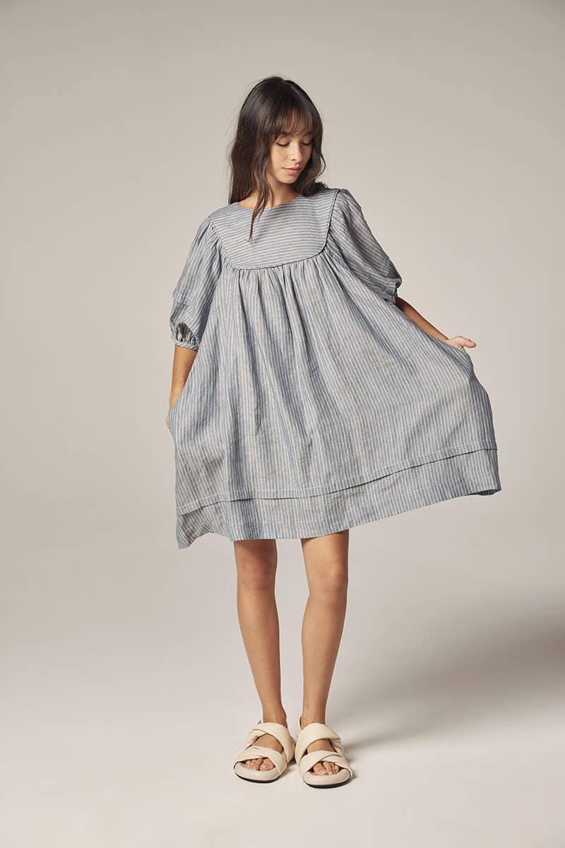 Yoke stripe dress