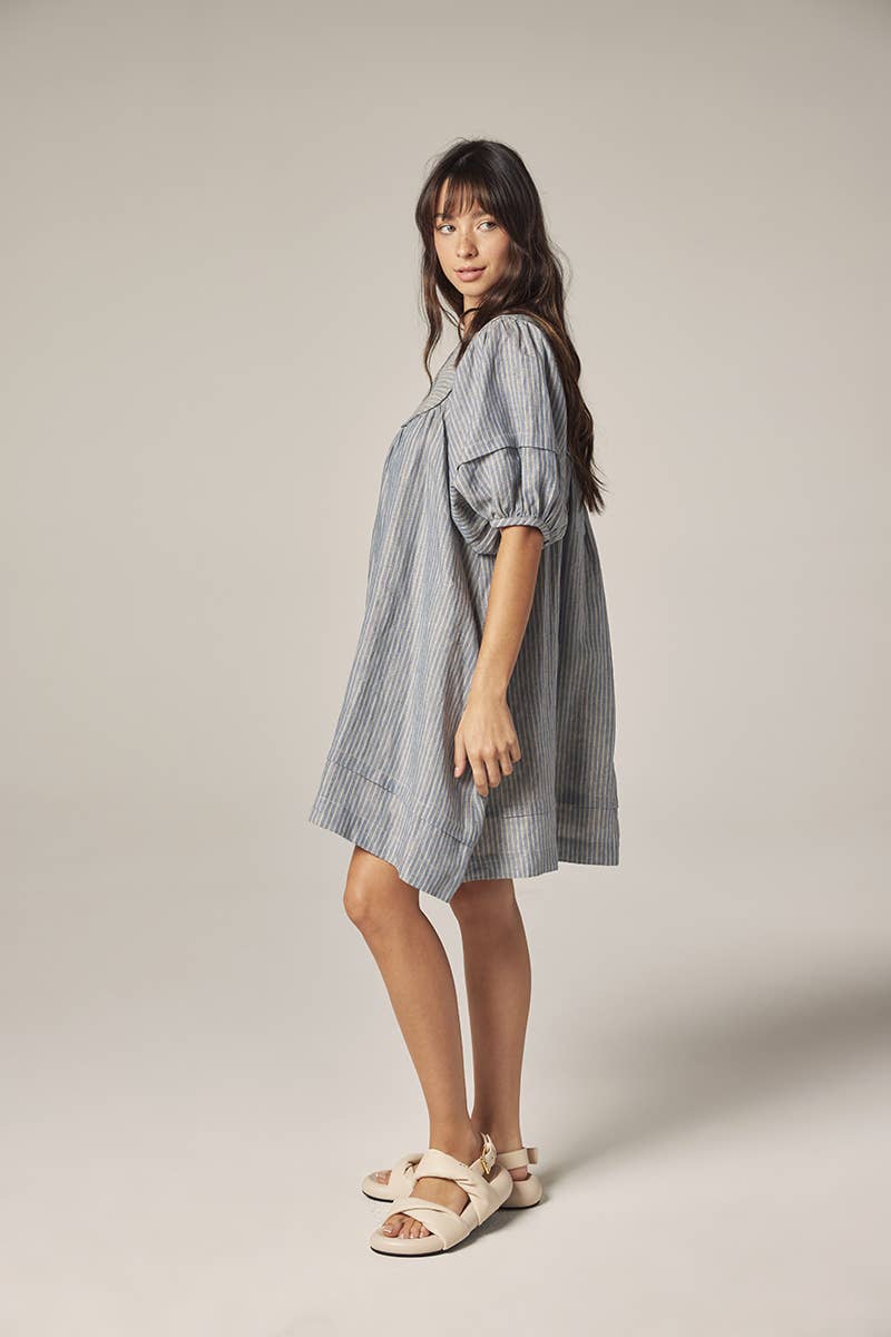 Yoke stripe dress