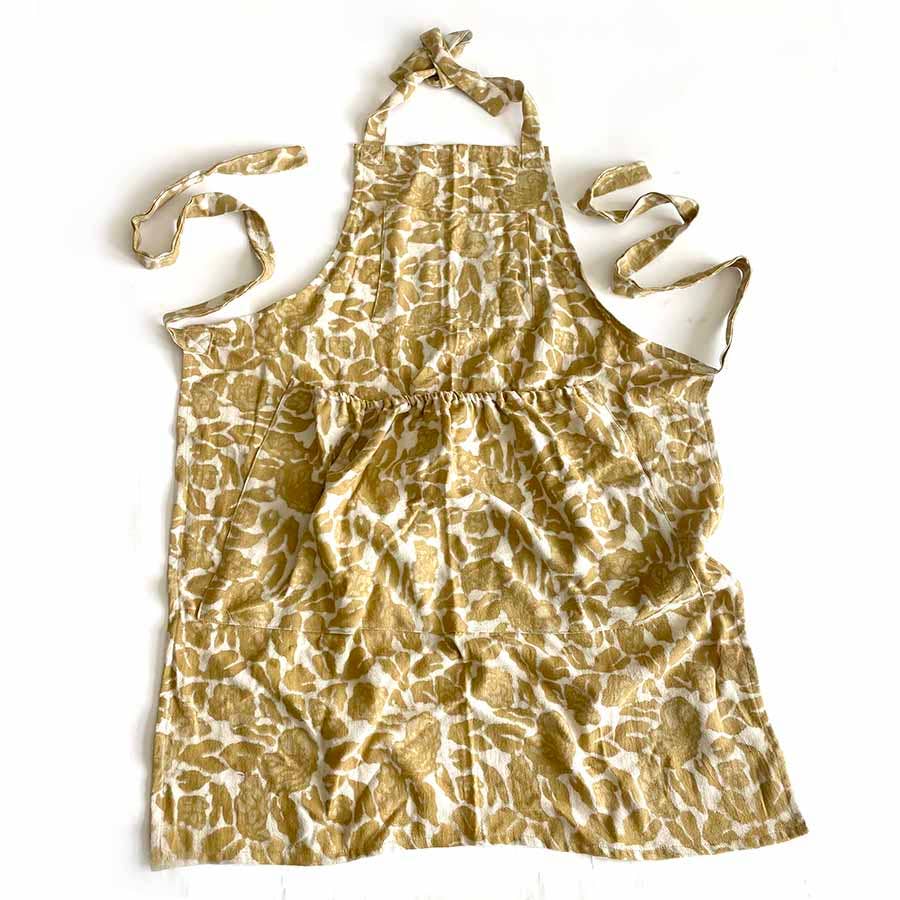 Organic Cotton Block Printed Kitchen/ Garden Harvest Apron