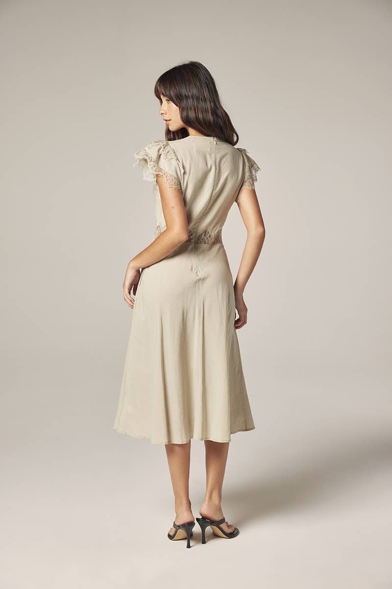 Laced bias dress