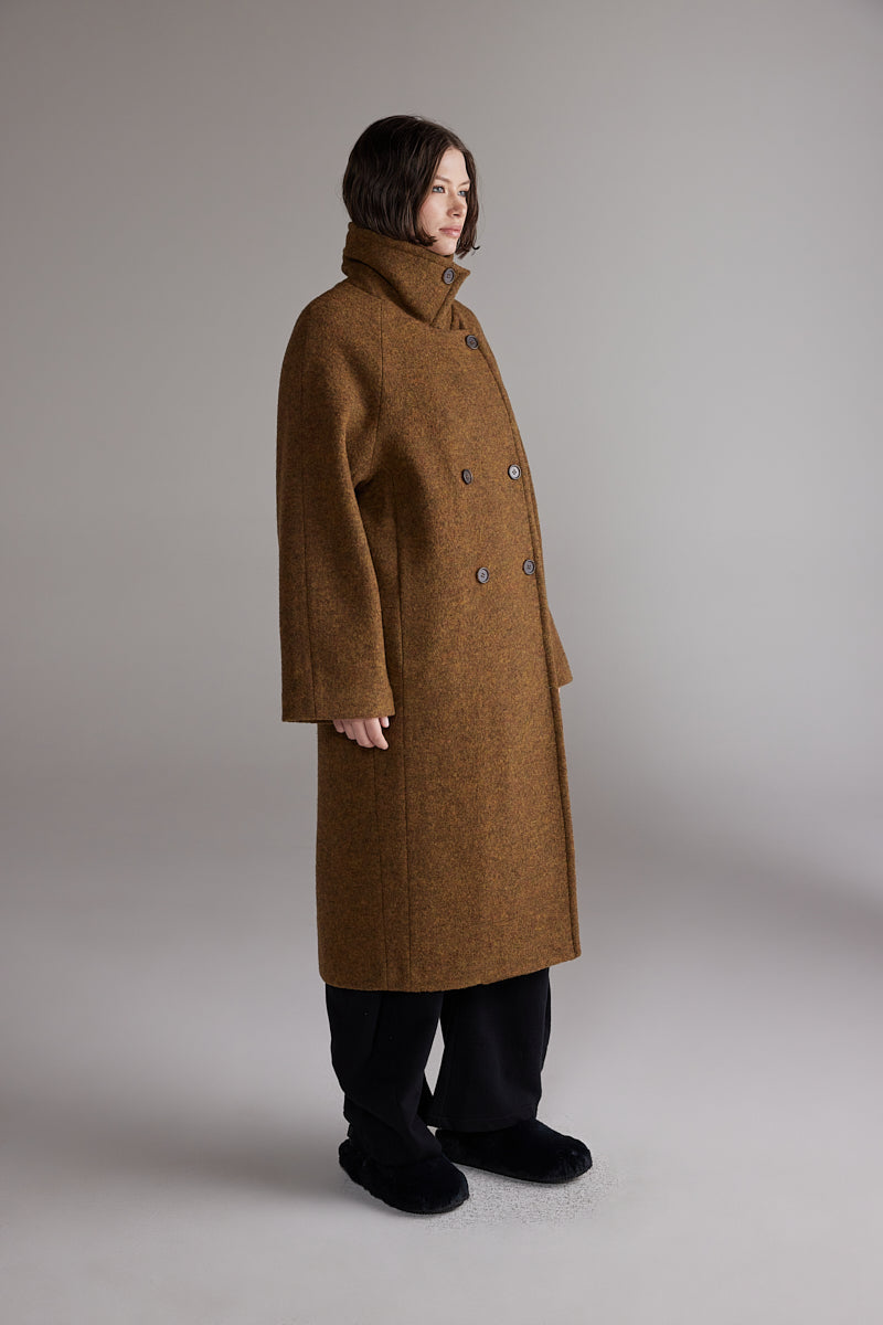 Wool Double-Breasted Coat