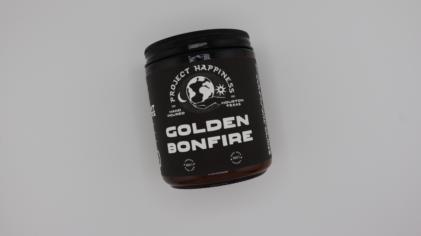 Golden Bonfire Soy Candle - 8oz | Fall Scent