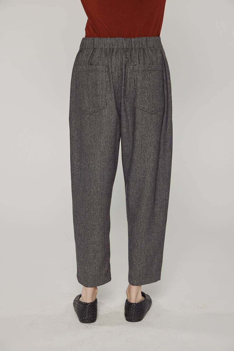 Wool blend herringbone pants
