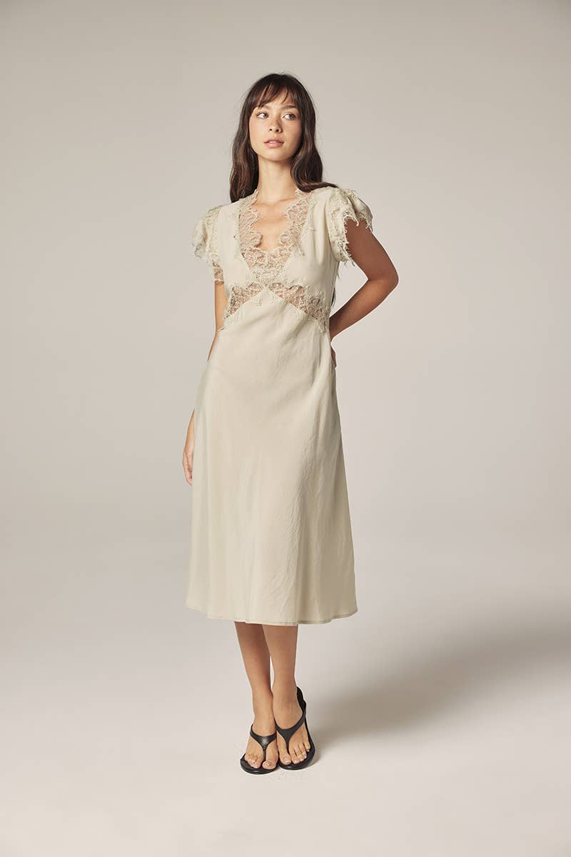 Laced bias dress