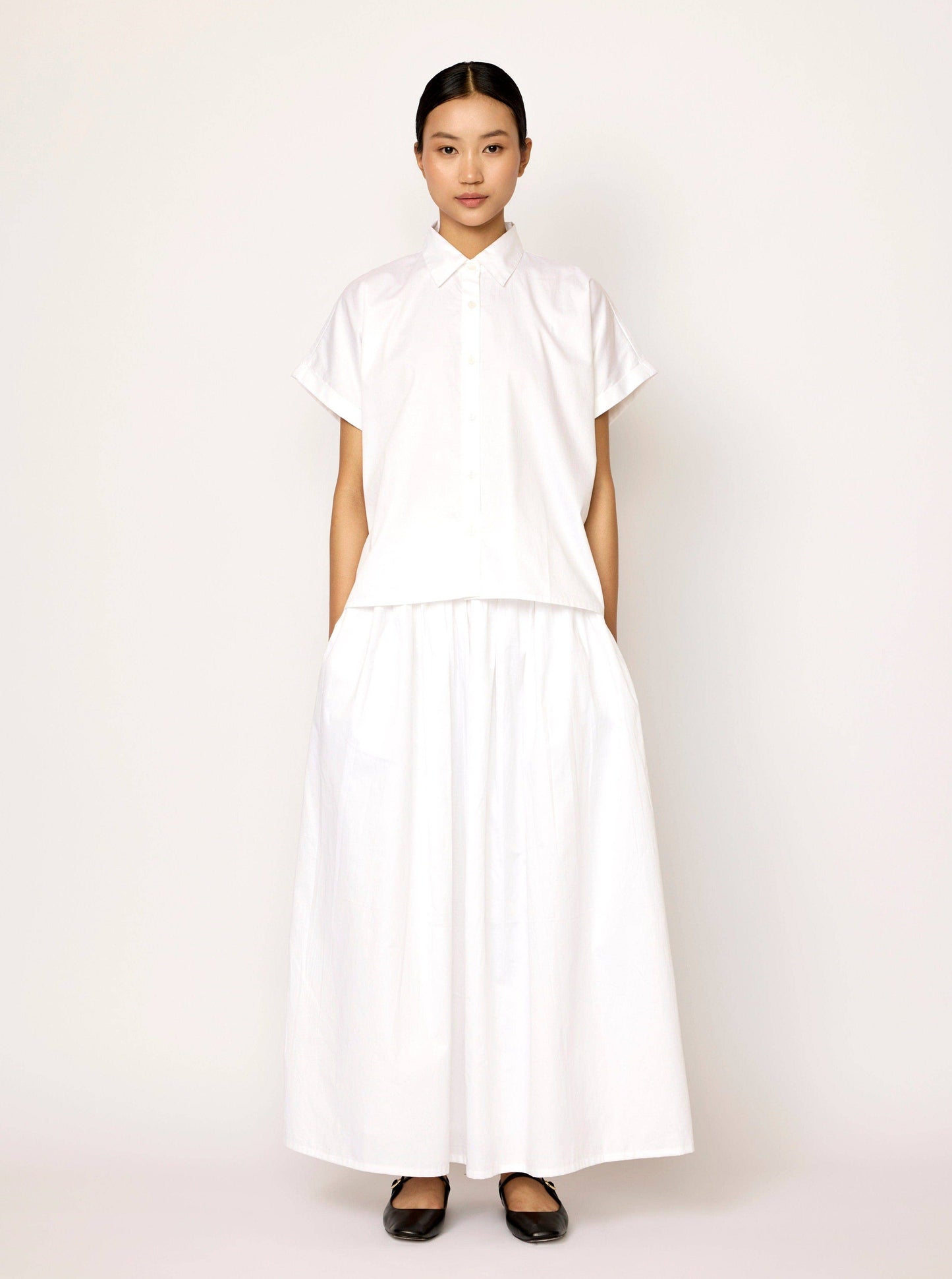 Relaxed Short Sleeve Shirt - White