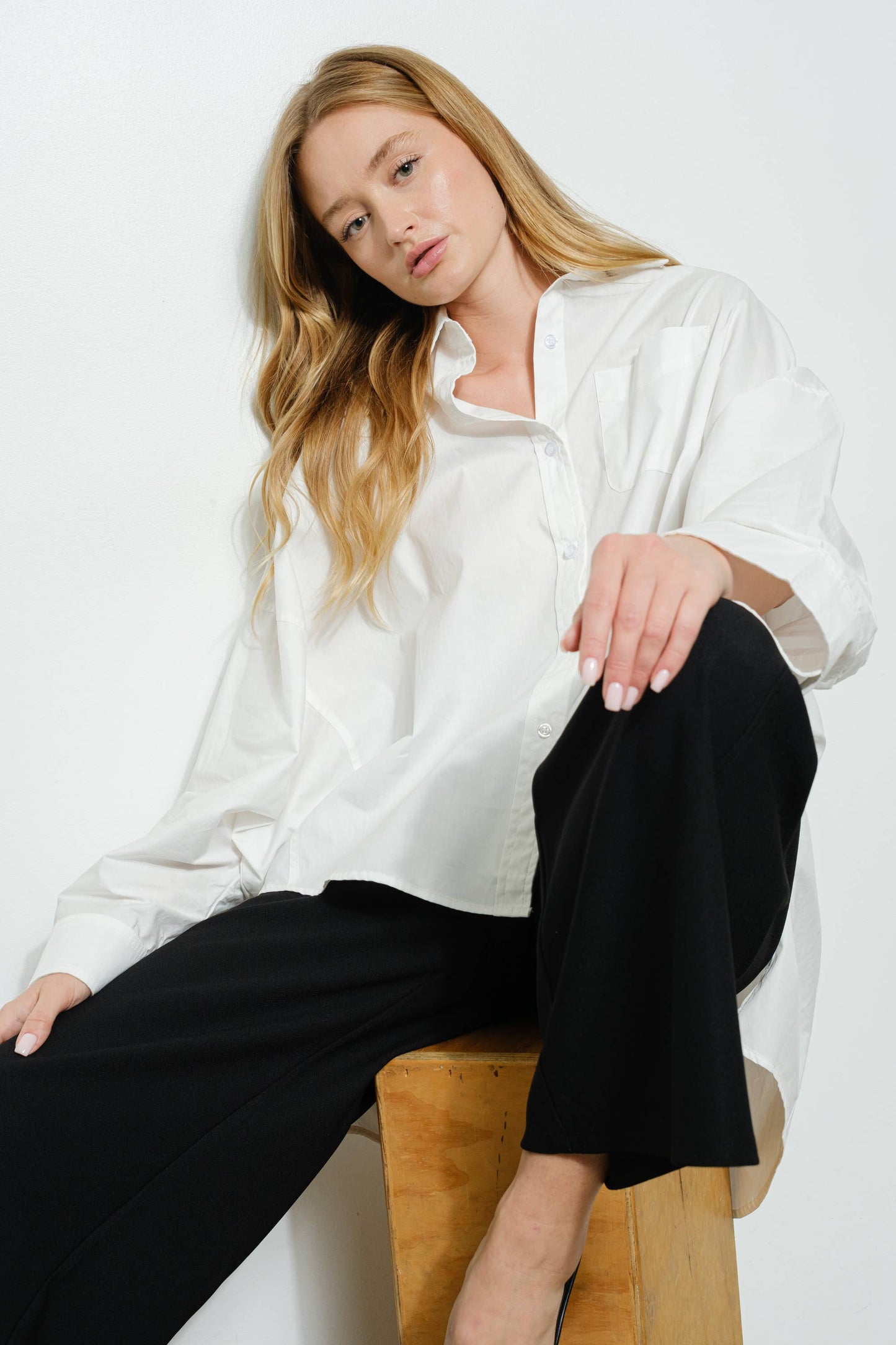 BLOIDY Dolman Sleeve Button Shirt