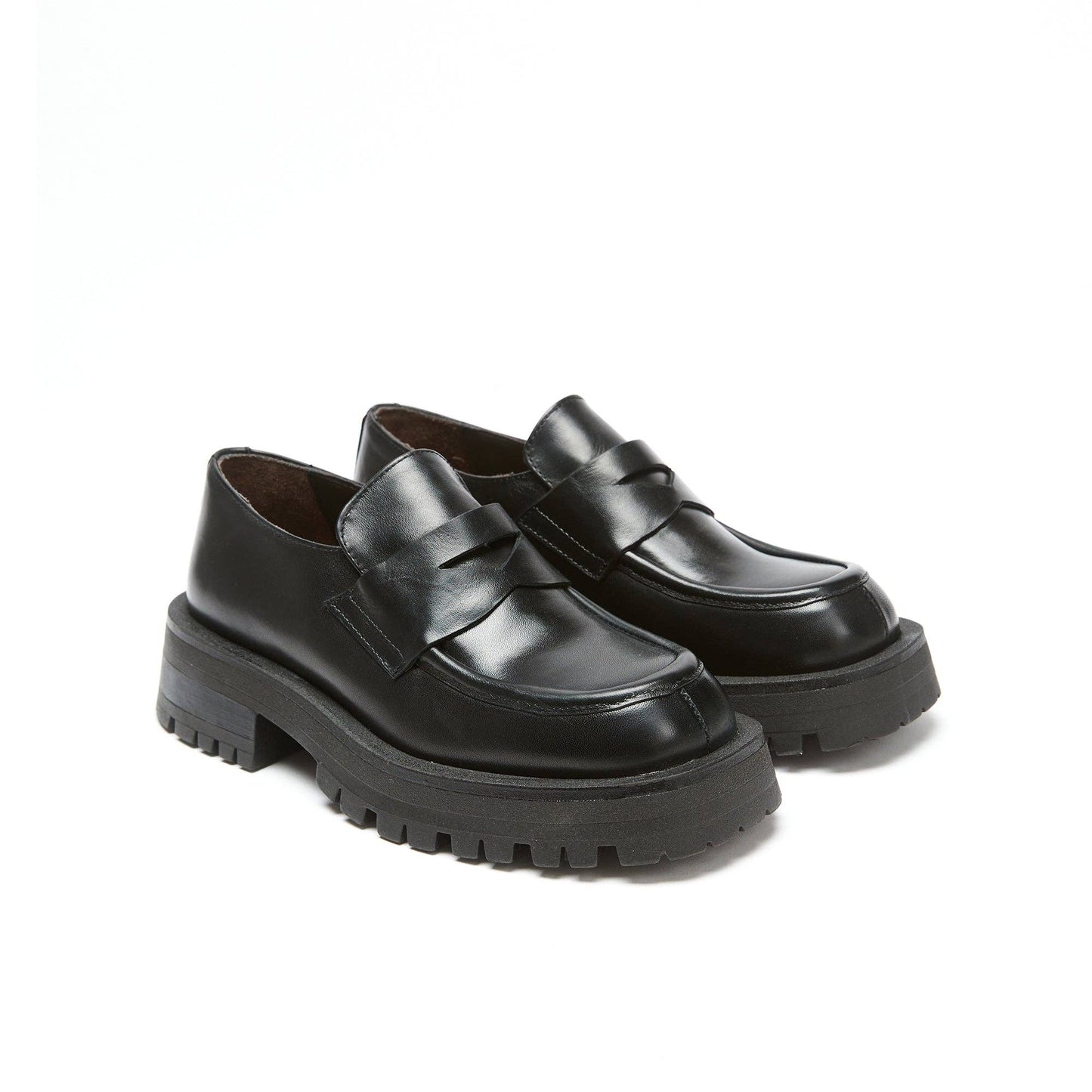 Black loafer for women. Made in Italy