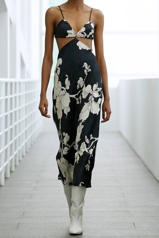 Musk Floral Dress - Black