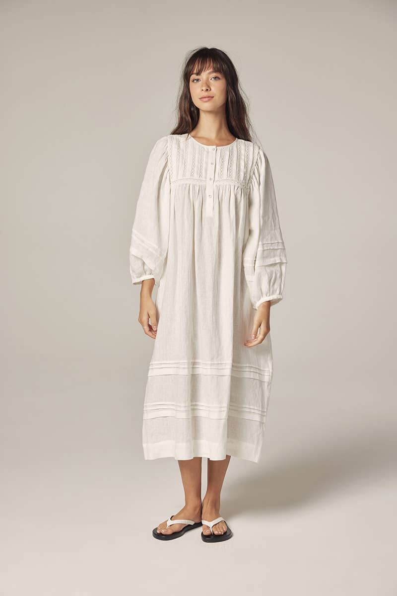 Laced linen dress