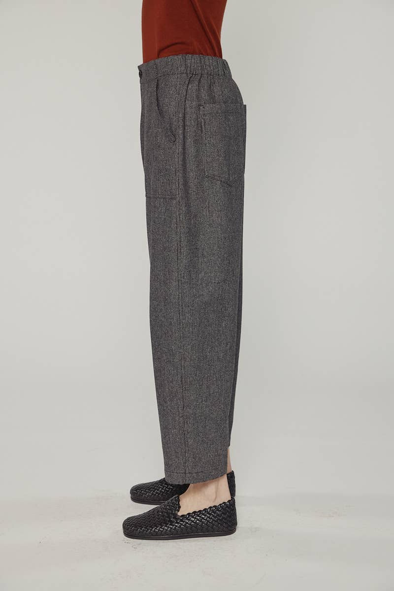 Wool blend herringbone pants