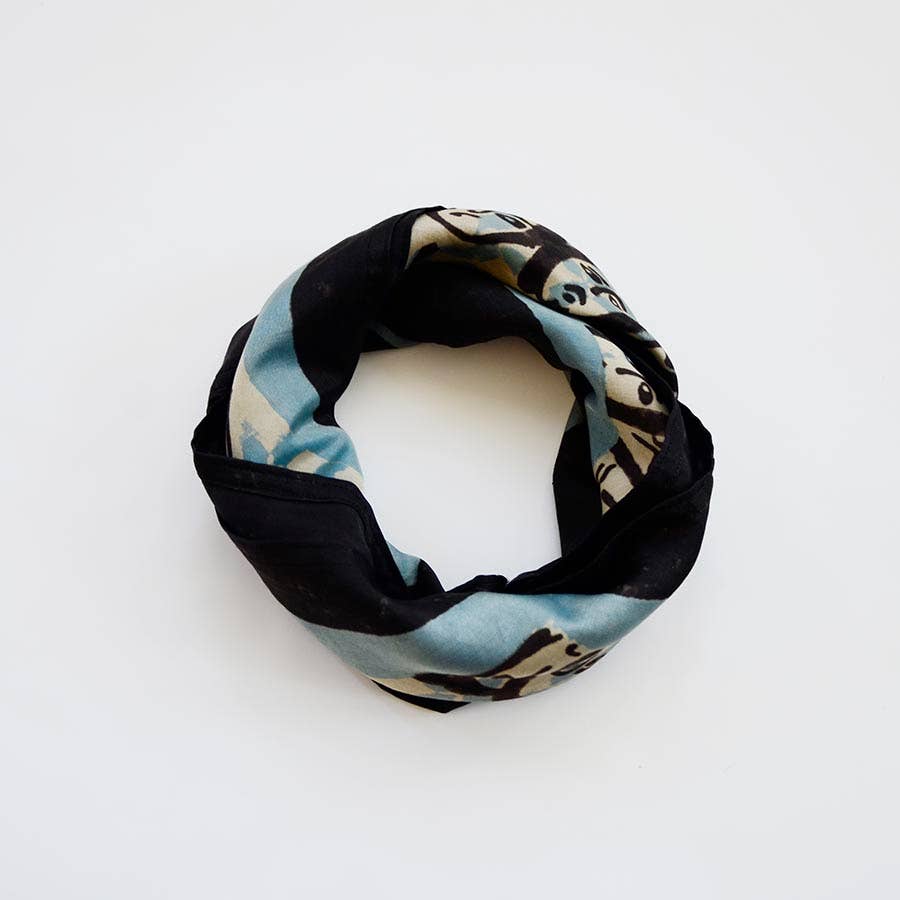 Cotton Silk Large Head Square Scarf / Bandana - Expressions