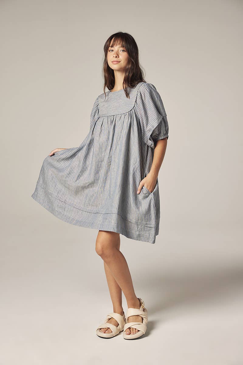 Yoke stripe dress