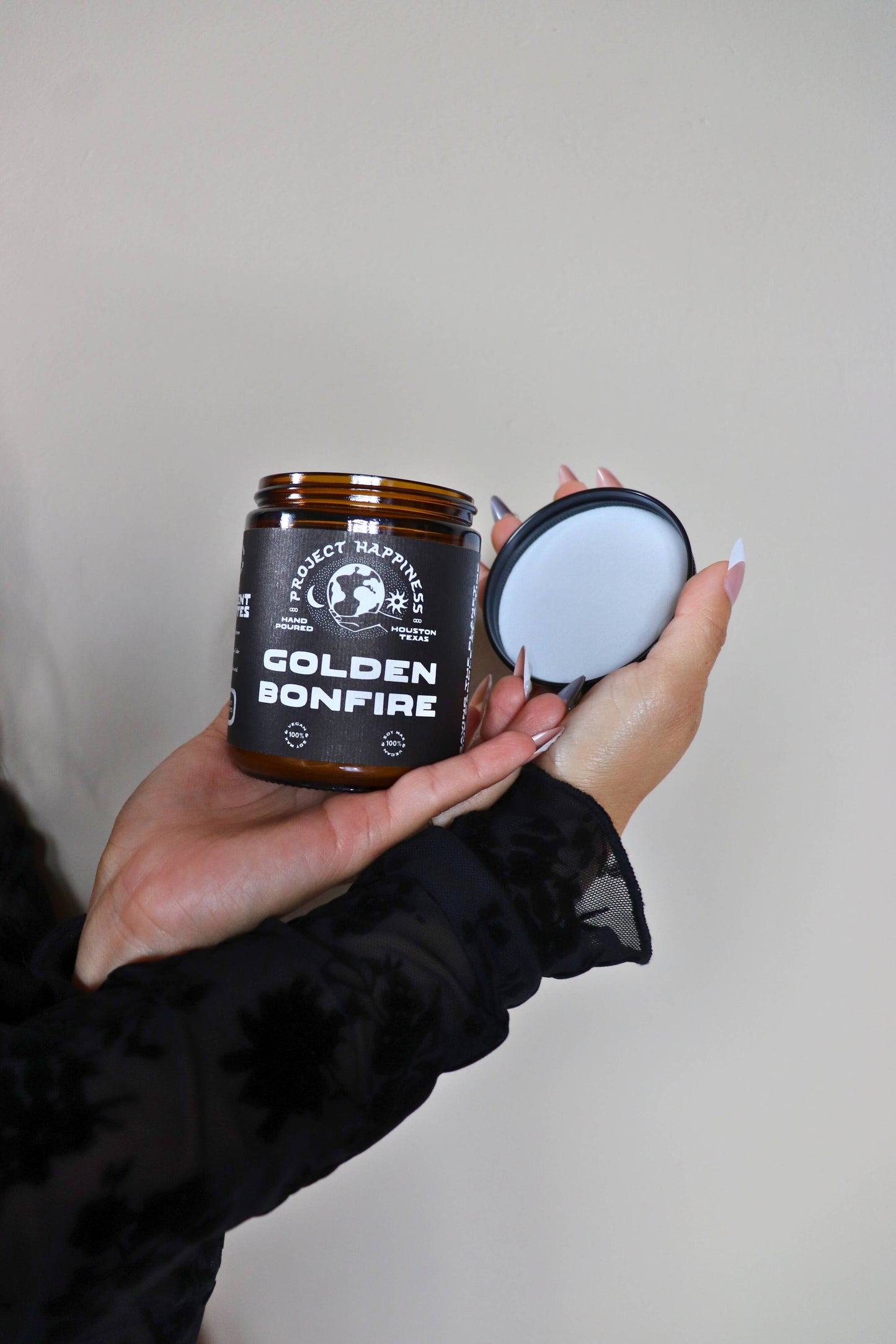 Golden Bonfire Soy Candle - 8oz | Fall Scent