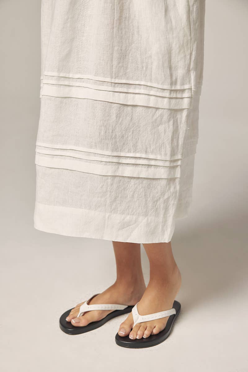 Laced linen dress