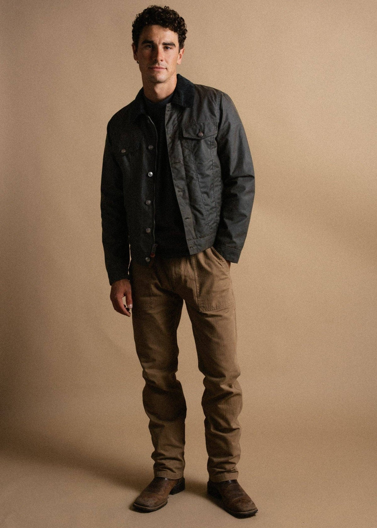 Scout Jacket - Charcoal Waxed Canvas