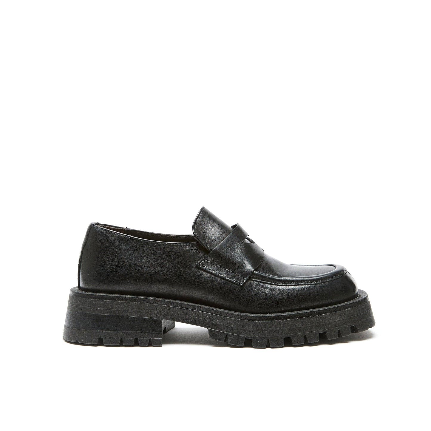 Black loafer for women. Made in Italy