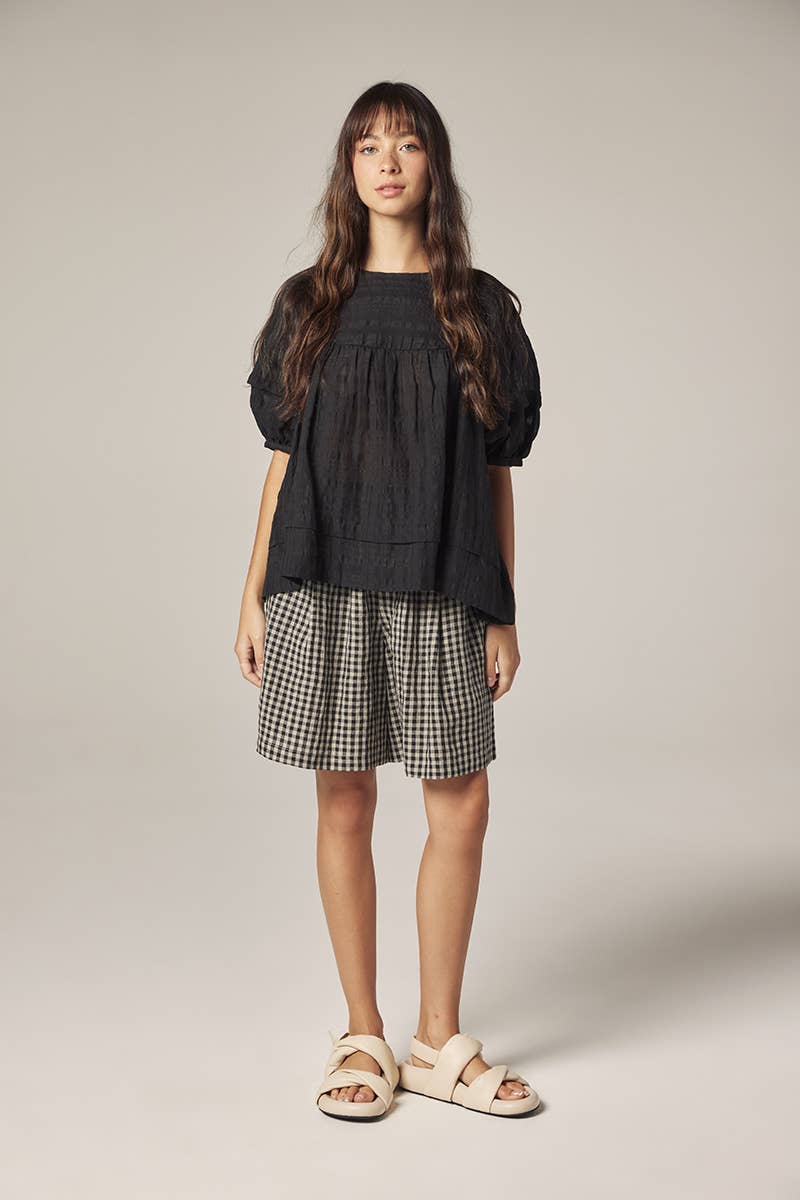 Romantic Puff sleeve yoke top