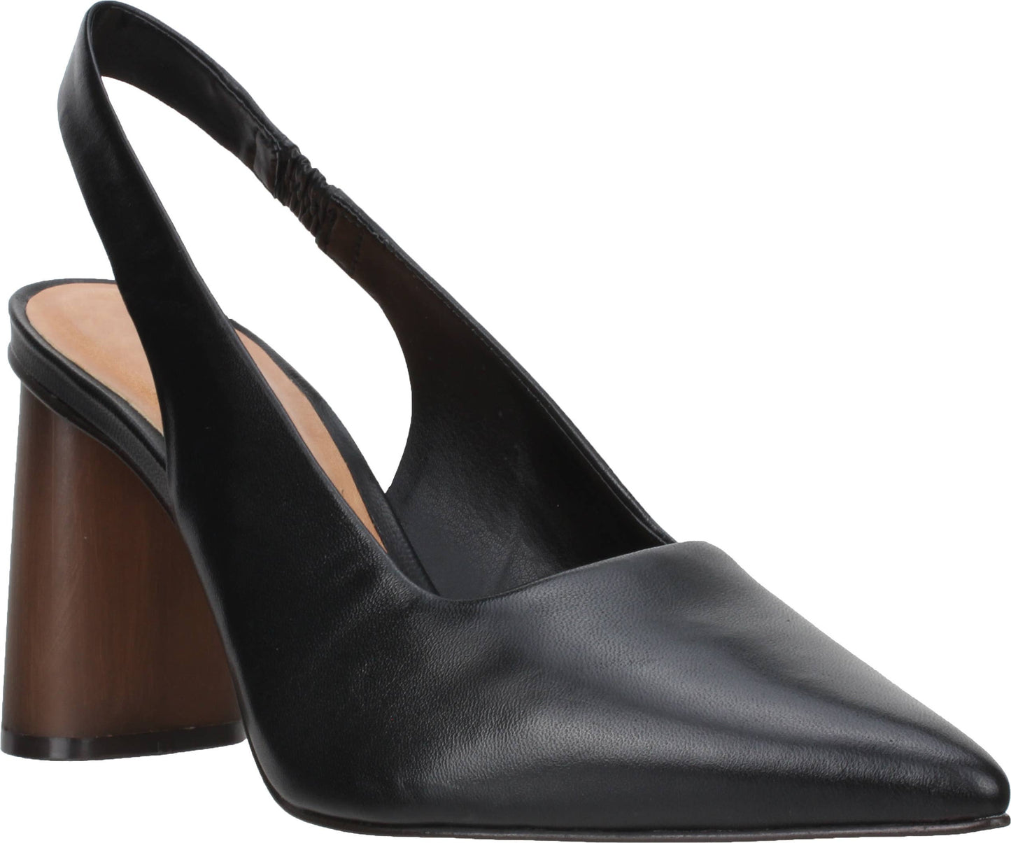 Genesis Leather Slingback Wooden Heel