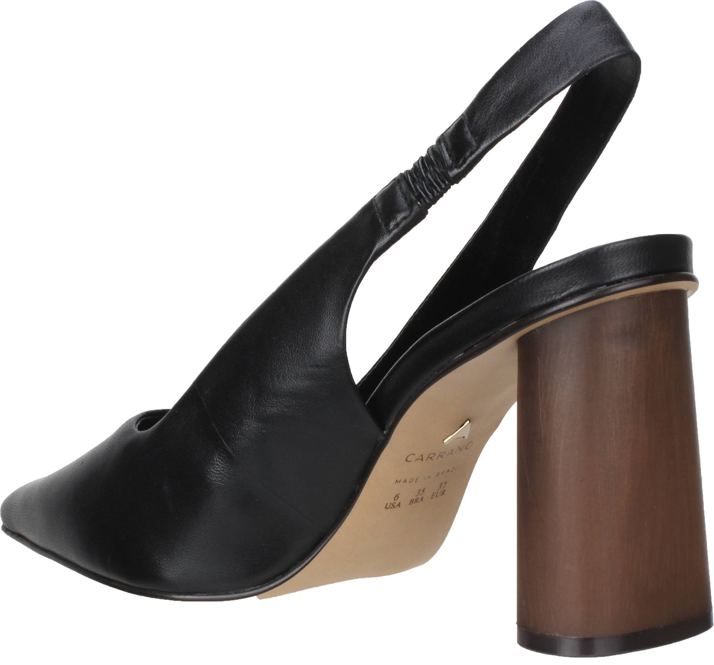 Genesis Leather Slingback Wooden Heel