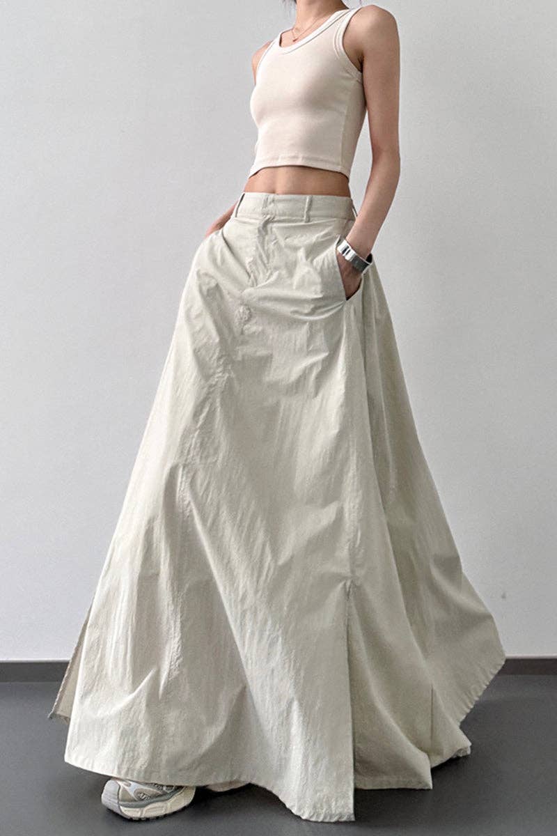 Sleek Maxi Skirt with Side Pockets