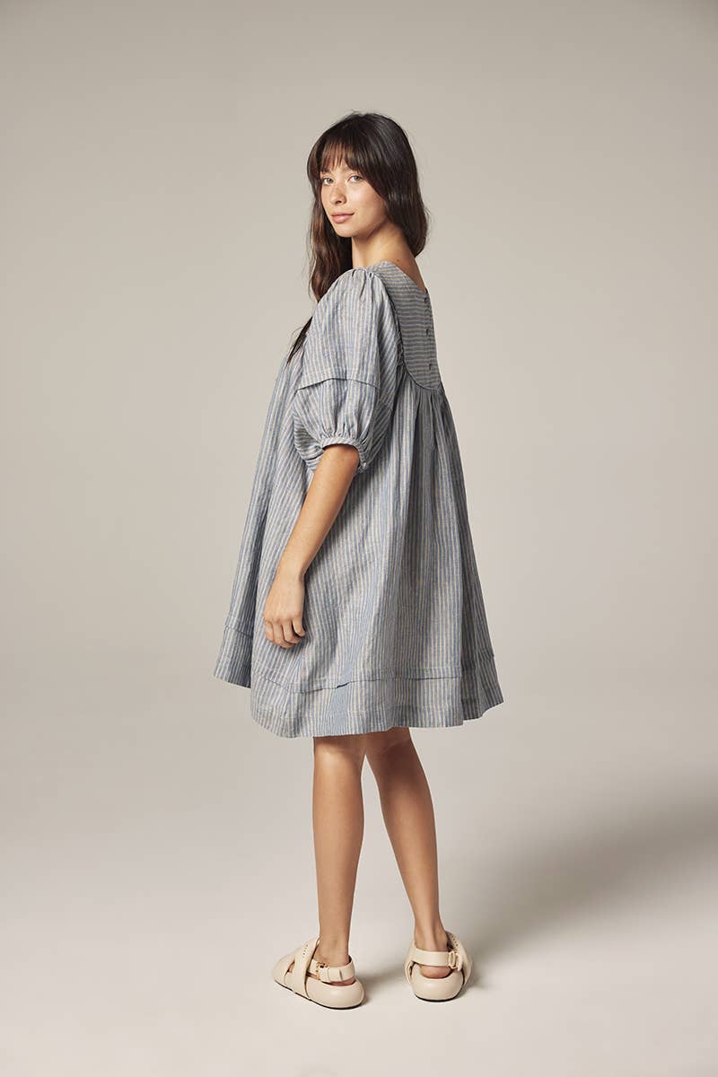Yoke stripe dress