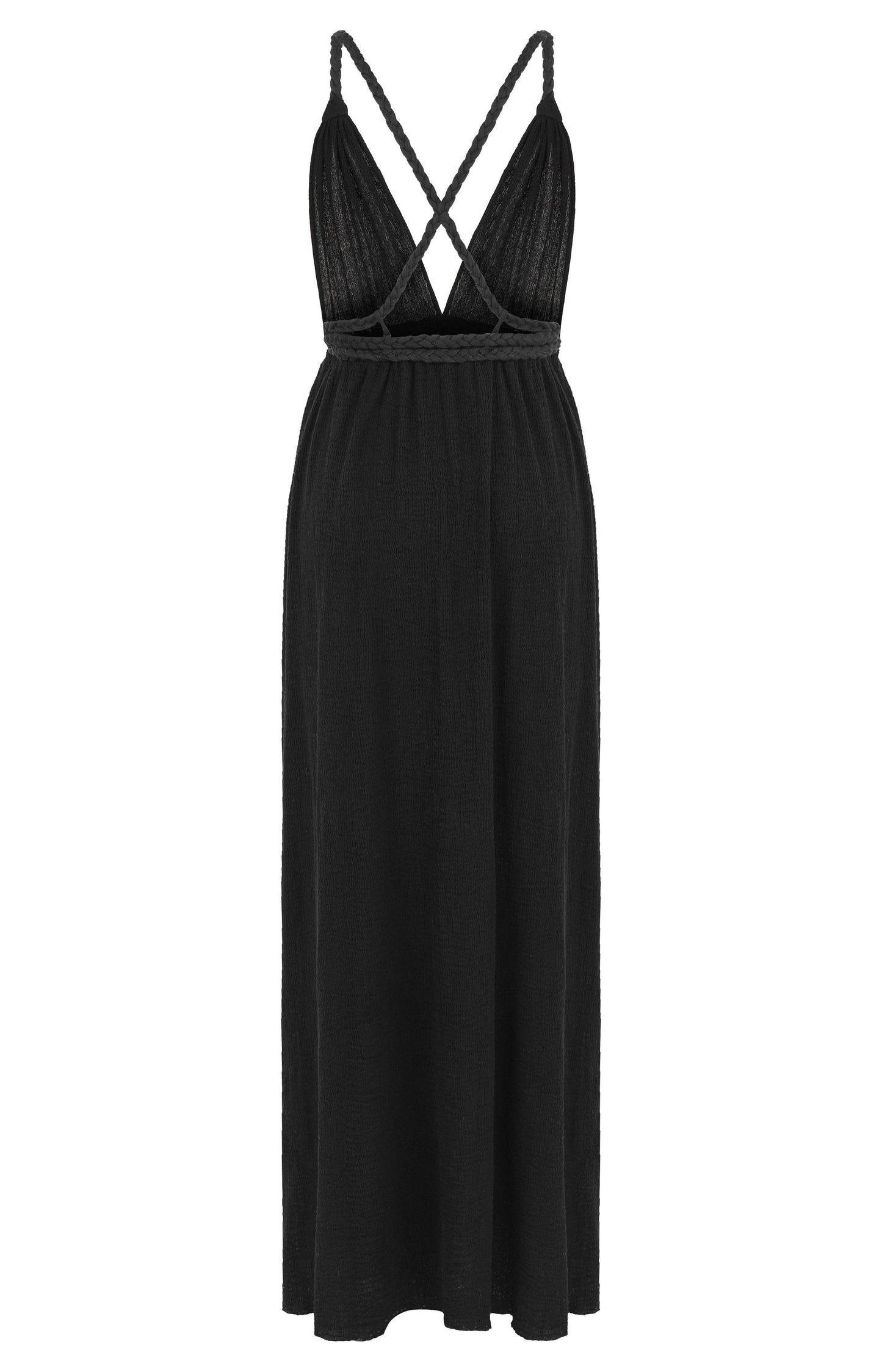 Muse Braided Straps Dress - Black