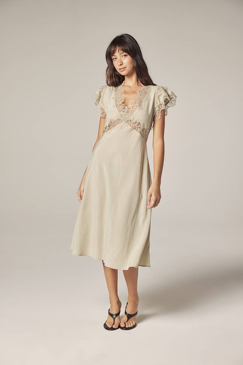 Laced bias dress
